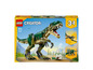 LEGO Creator 3-in-1-Set mit einem T-Rex, einem Pterodactylus und einem Triceratops.