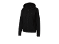 Schwarzer Kapuzenpullover mit durchgehendem Reißverschluss, Kordelzug und Fronttaschen