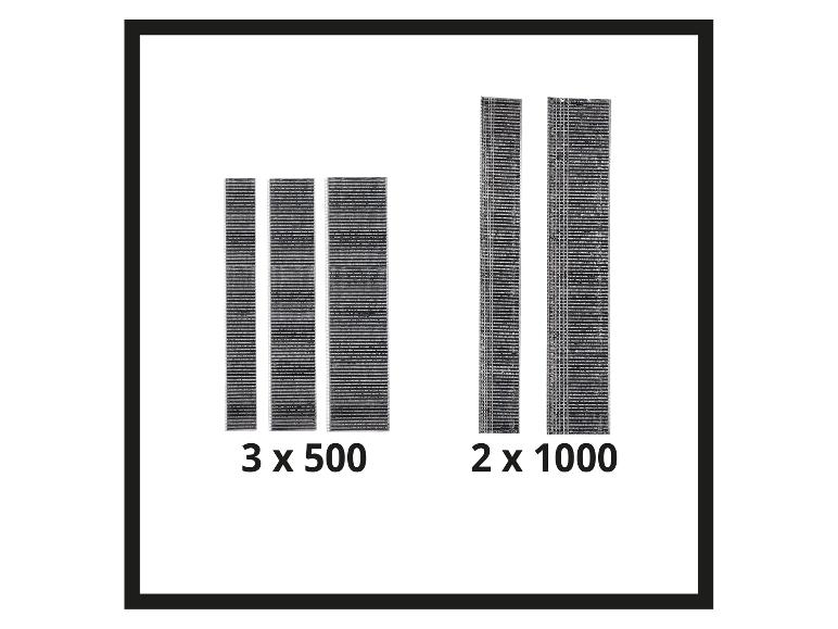 Heftklammern in zwei Packungen: 3x500 und 2x1000 Stück
