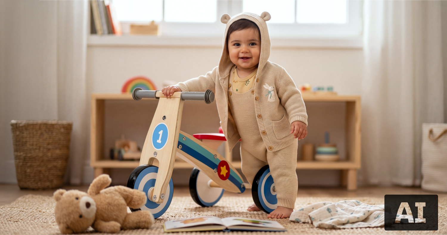 LUPILU® Baby Latzhose (Beige, 50/56) – Bild 3 von 4