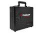 Schwarzer Werkzeugkoffer mit PARKSIDE PERFORMANCE Logo und Arnold Schwarzeneggers Unterschrift.
