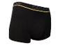 Schwarze Boxershorts von Caterpillar mit gelbem Band.