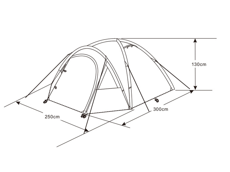 Gehe zu Vollbildansicht: Rocktrail Campingzelt für 4 Personen, mit Doppeldach - Bild 11