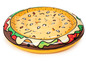 Aufblasbarer Hamburger-Schwimmring.