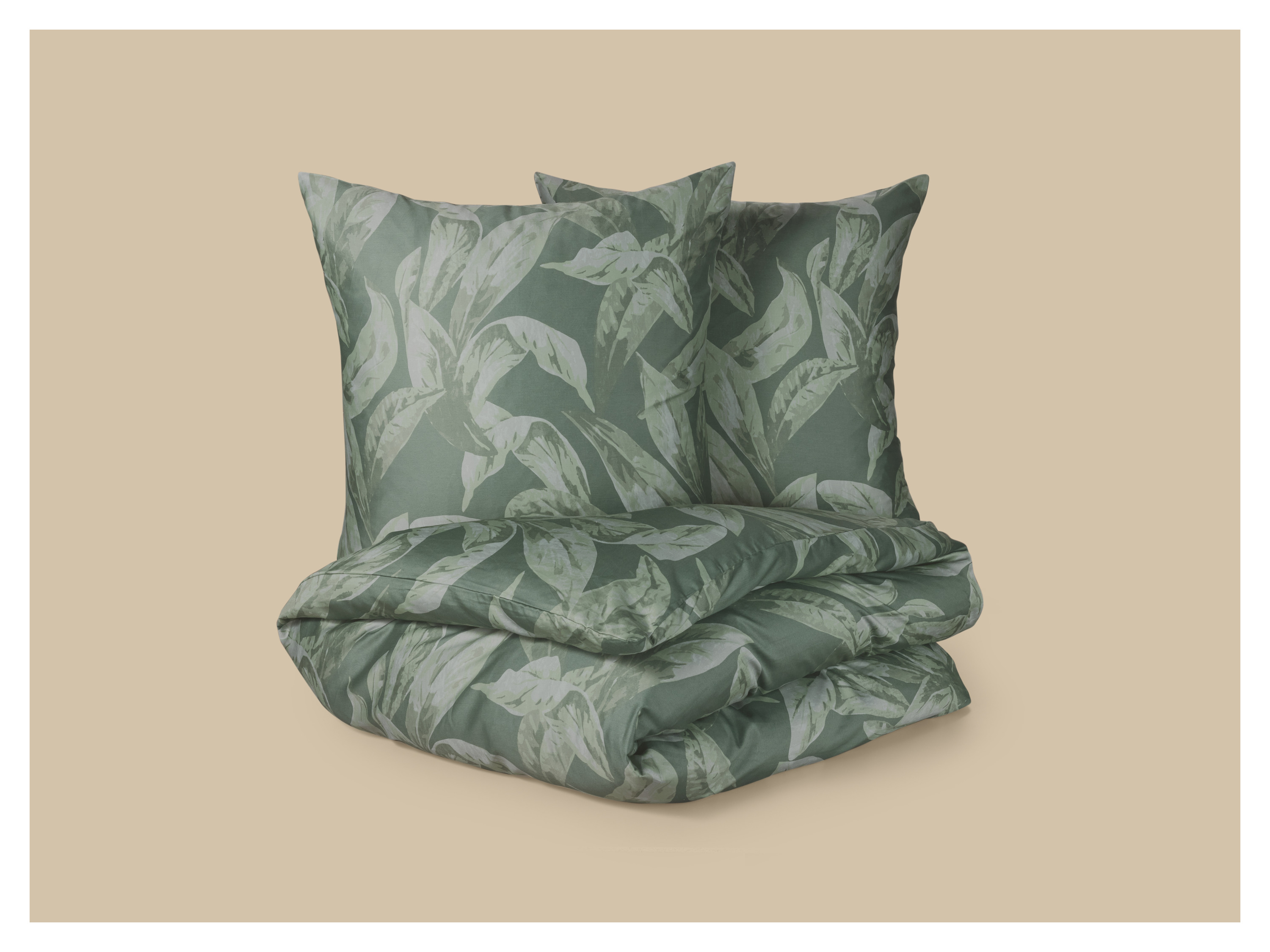 LIVARNO® Satin-Bettwäsche, 200 x 220 cm (Grün) – Bild 2 von 3