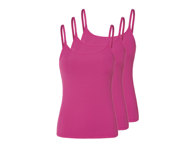 Drei rosa Tanktops