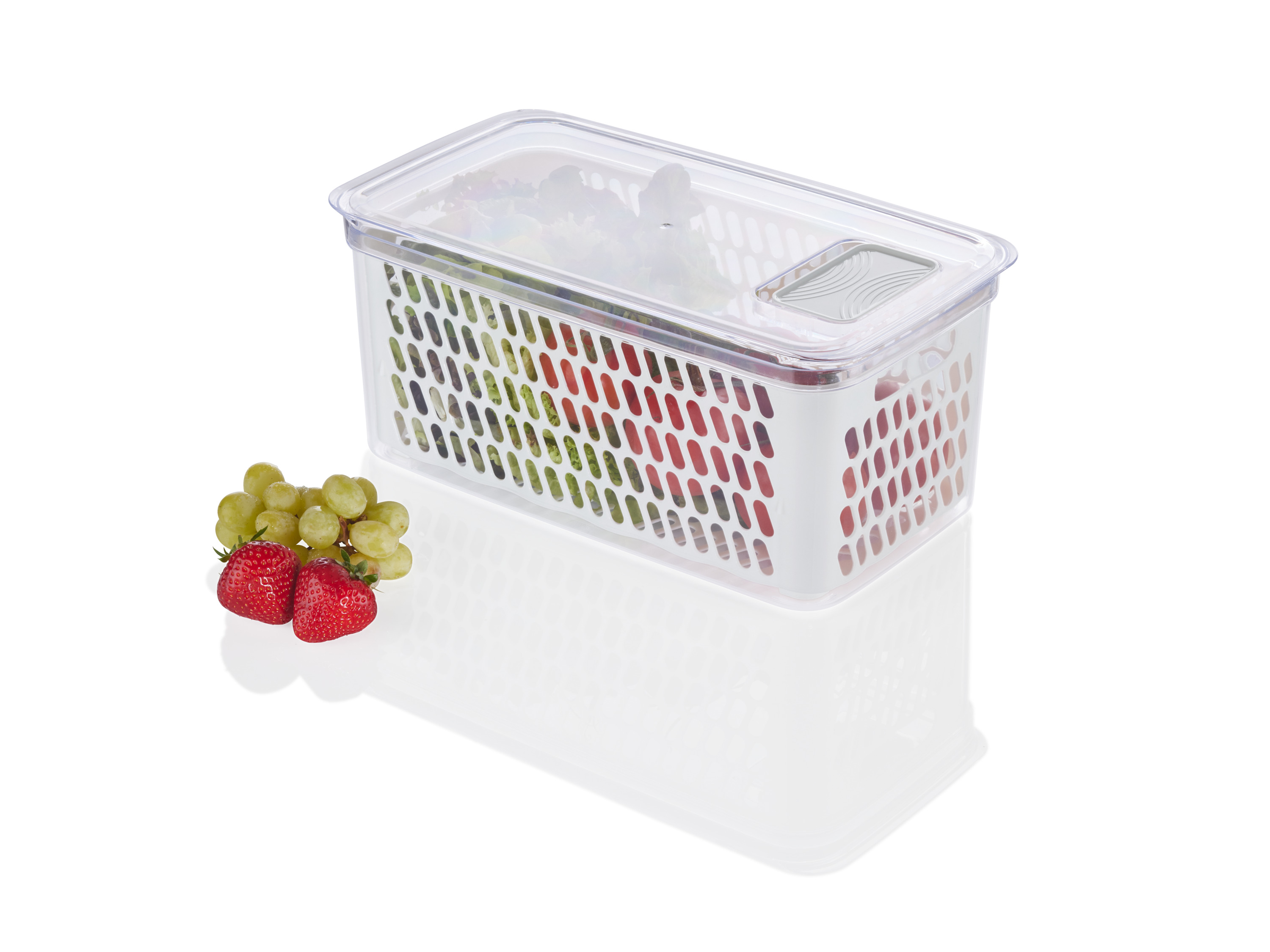 Thumbnail - LIVARNO home Frischhaltebox / Frischhalteboxen-Set, mit herausnehmbarer Abtropfeinsatz (Groß, weiß)