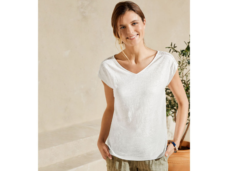 Gehe zu Vollbildansicht: esmara Damen Leinenshirt, leger geschnitten - Bild 8