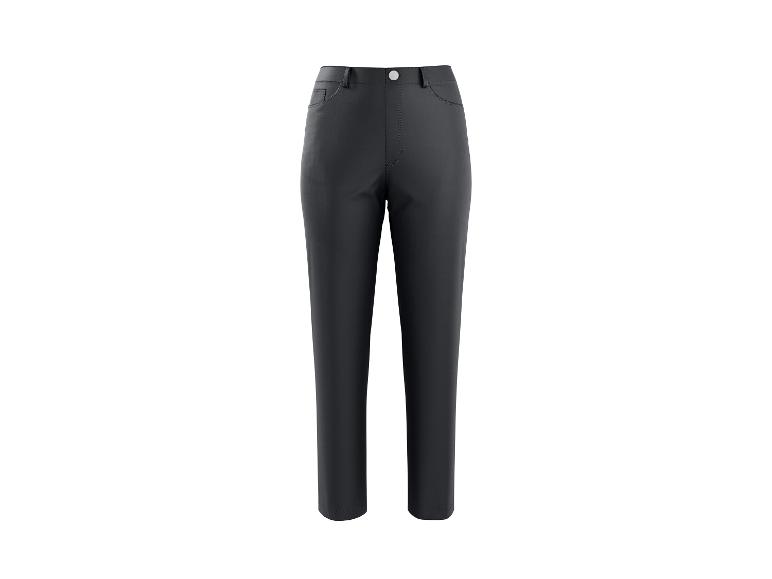 Schwarze Damen-Hose mit hohem Bund und geradem Bein.