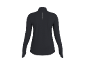 Schwarzes Langarm-Sportshirt mit reflektierendem Streifen auf dem Rücken