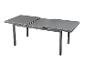 Ausziehbarer grauer Esstisch für den Außenbereich mit elegantem Design