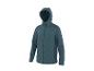 Herren-Steppjacke mit Kapuze in Dunkeltürkis mit durchgehendem Reißverschluss und Seitentaschen.