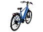 Blaues Zündapp E-Bike mit Gepäckträger und Schutzblechen.