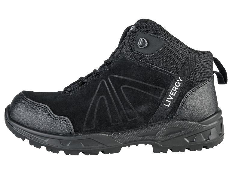 Schwarze Leder-Wanderschuhe von Livergy.