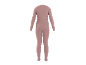 Damen-Thermo-Unterwäsche in Rosa, Set aus Langarmshirt und Leggings.