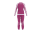 Pinkes und hellpinkes Damen-Thermo-Unterwäsche-Set, Langarmshirt und Leggings.