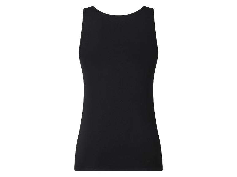 Schwarzes ärmelloses Damen-Top, Rückansicht