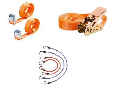 ULTIMATE SPEED® Spanngurt mit Ratsche / Spanngummi-Set / Spanngurt-Set mit Schnellverschluss
