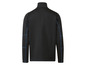 Schwarzes Fleece-Jack mit blauen Details