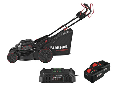 PARKSIDE® 40 V Akku-Rasenmäher »PPRMA 40-Li A1«, Set mit 2 Smart Akkus und Ladegerät