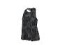 Schwarzes Damen-Sporttop mit abstraktem Muster