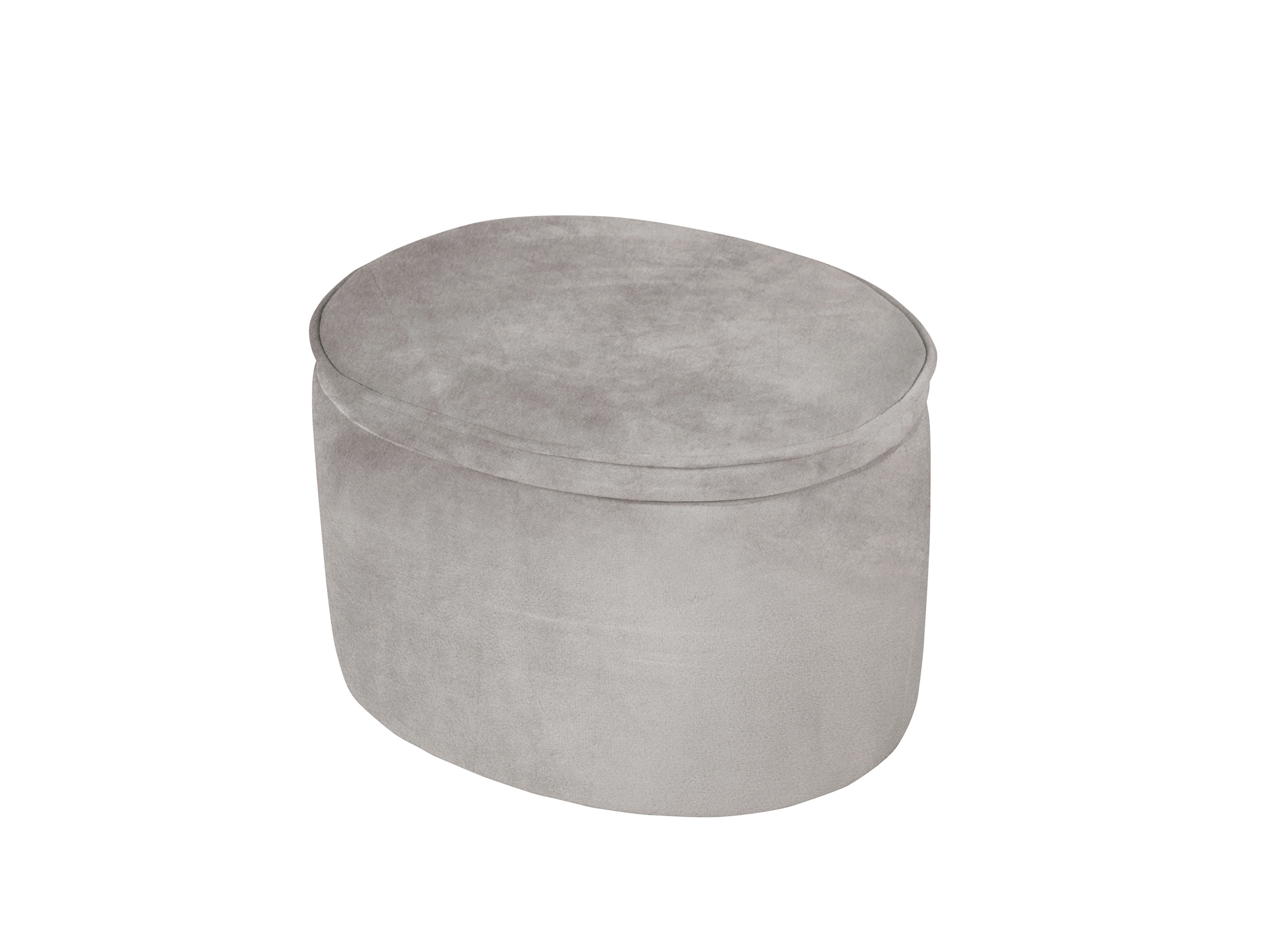 ROBA Kinderhocker (oval mit Aufbewahrung, Grau)""