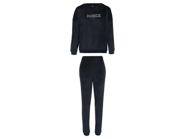 MEXX - Damen Fleece Pyjama, Regular Fit (navy, M)