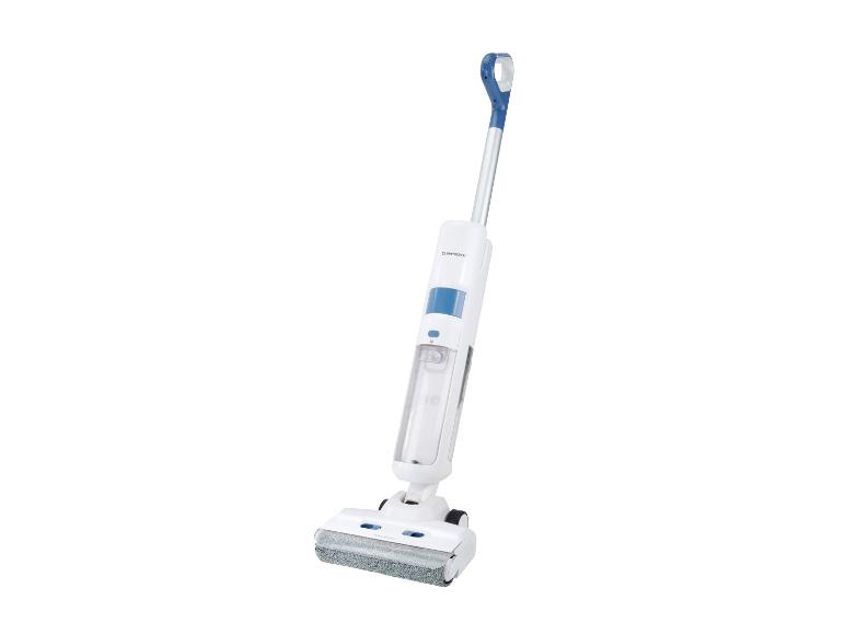 Weißer und blauer Silvercrest Akku-Wischsauger