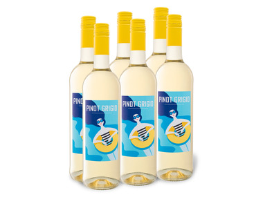 6 x 0,75-l-Flasche Weinpaket Pinot Grigio PDO halbtrocken, Weißwein