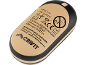 Tragbare Powerbank mit USB-Spezifikationen, Akkukapazität und Herstellerinformationen.