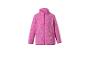 Rosa Fleecejacke für Kinder mit durchgehendem Reißverschluss.