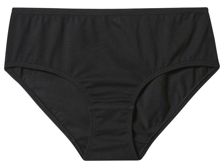 Schwarzer Baumwollslip mit hoher Taille.
