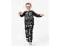 Skelett-Kostüm für Kinder mit Gesichtsbemalung, ideal für Halloween.