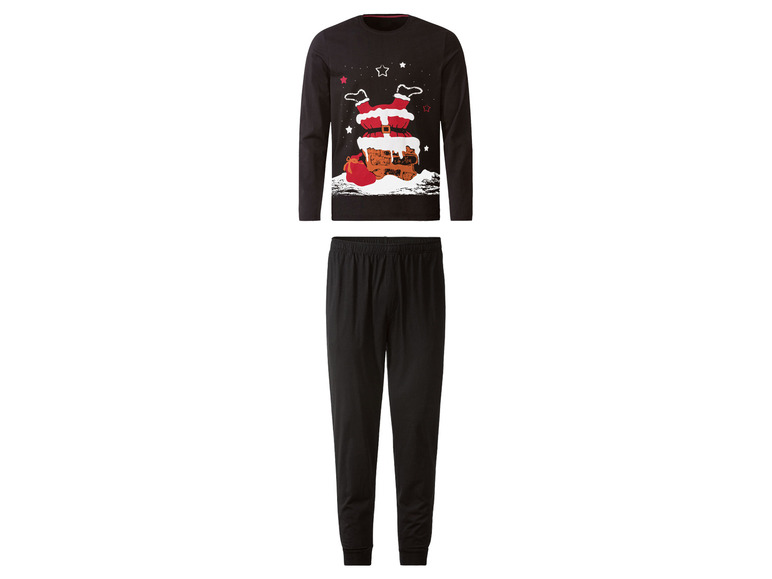 Gehe zu Vollbildansicht: LIVERGY® Herren Pyjama mit weihnachtlichen Motiven - Bild 2