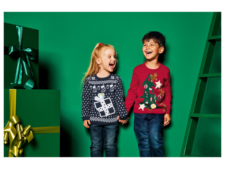 Gehe zu Vollbildansicht: lupilu® Kleinkinder Jungen Pullover mit coolem Weihnachtsmotiv - Bild 15