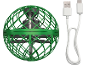 Grüner fliegender Spinner-Ball mit einem weißen USB-Ladekabel