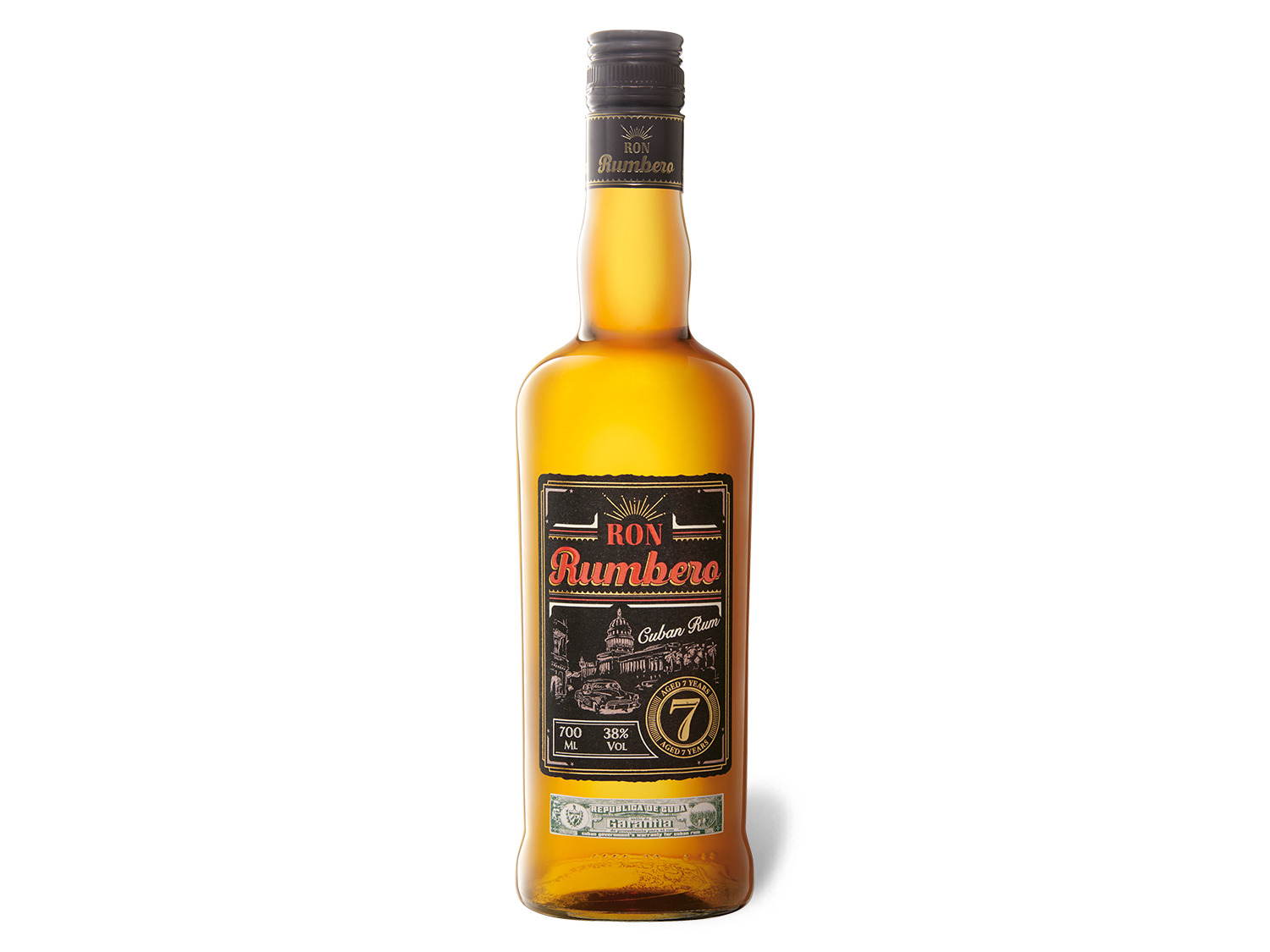 Rumbero Vol Ron Jahre Rum 7 LIDL 38% Kubanischer |