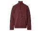 Herren-Sweatshirt in Bordeaux mit halbem Reißverschluss und Stehkragen.