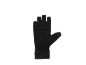 Schwarzer Sporthandschuh mit texturierter Handfläche und Fingerspitzen, mit „GEL“-Schriftzug.