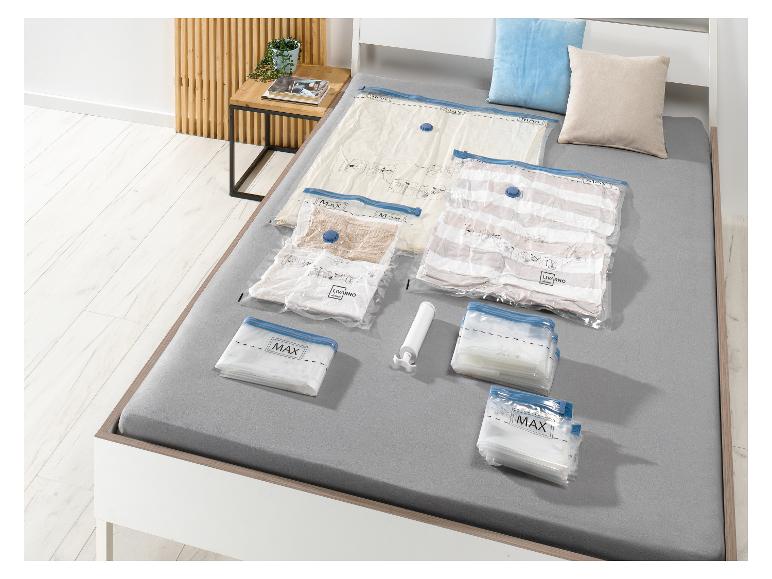 Livarno Vakuumbeutel, Pumpe und Zubehör zur Aufbewahrung von Kleidung.