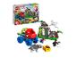 LEGO Marvel Team Spidey Dino Crawler Rescue Set mit Fahrzeug, Figuren und Landschaft.