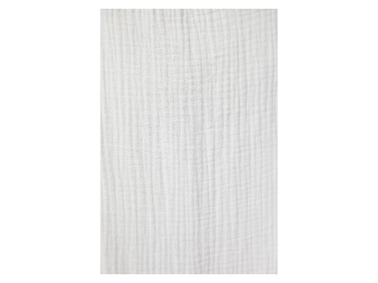 Weißer Baumwollmusselin-Stoff.