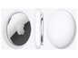 Ein weißer Apple AirTag Tracker mit Details zu Bluetooth, UWB und Designinformationen.