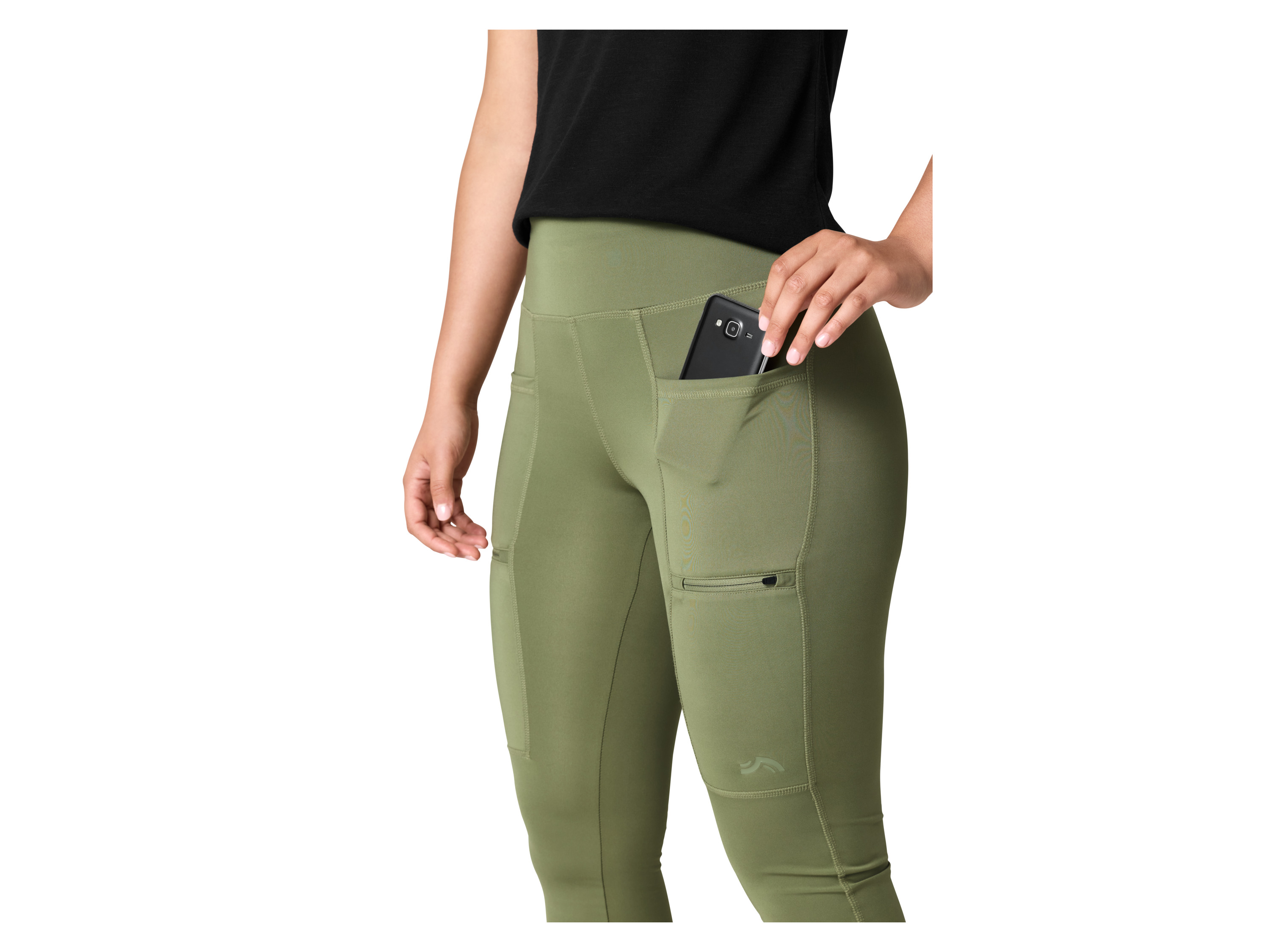 Thumbnail - CRIVIT Damen Funktionstights Outdoor (Olive, L(44/46))