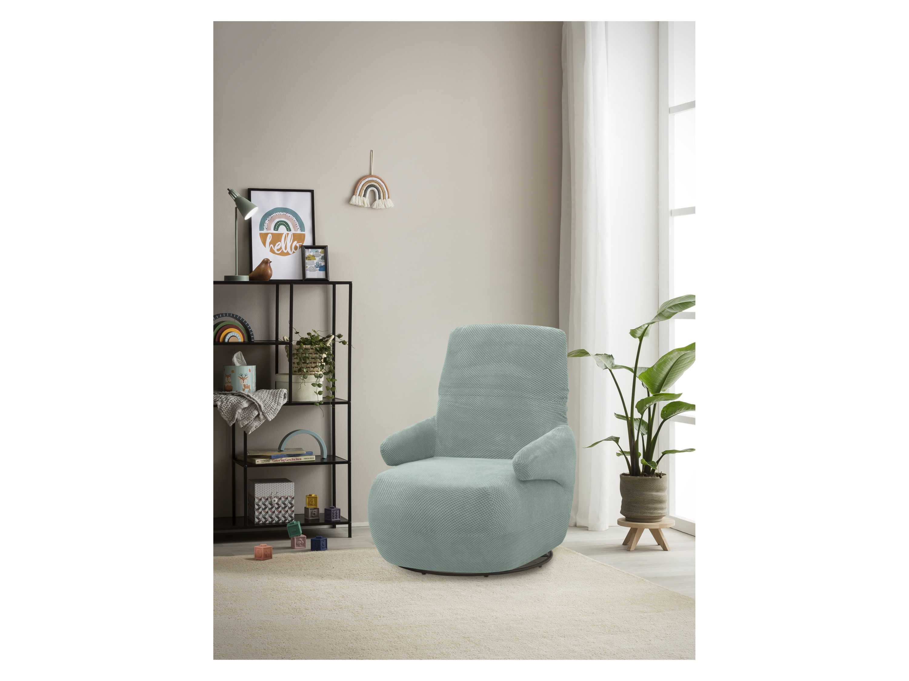 Thumbnail - Domo Sessel »Saintes«, mit Drehfunktion und verstellbarer Rückenlehne (mint)