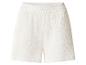 Weiße Damenshorts mit elastischem Bund