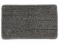 Dunkelgraue rechteckige Badematte mit horizontaler gerippter Textur