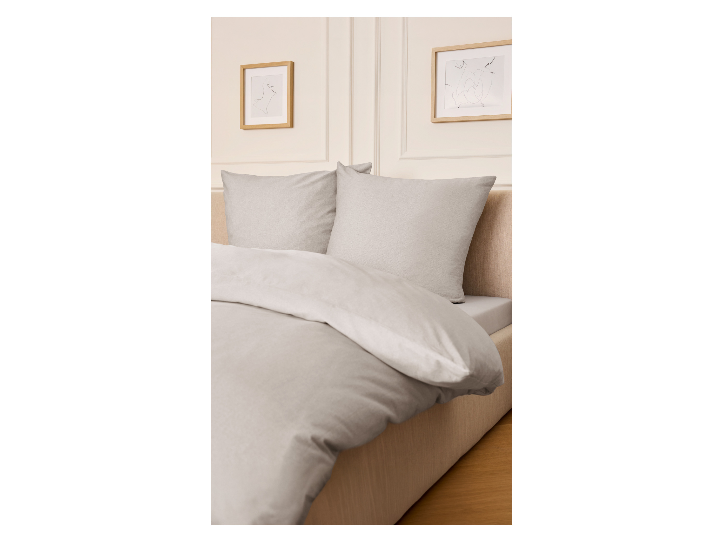 LIVARNO® Satin-Bettwäsche / Satin-Wendebettwäsche, 155 x 220 cm (Beige) – Bild 2 von 3
