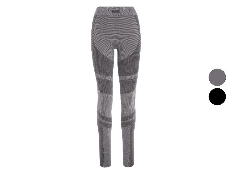 Graue Damen-Leggings mit Spyder-Logo und Farboptionen in Schwarz und Grau.