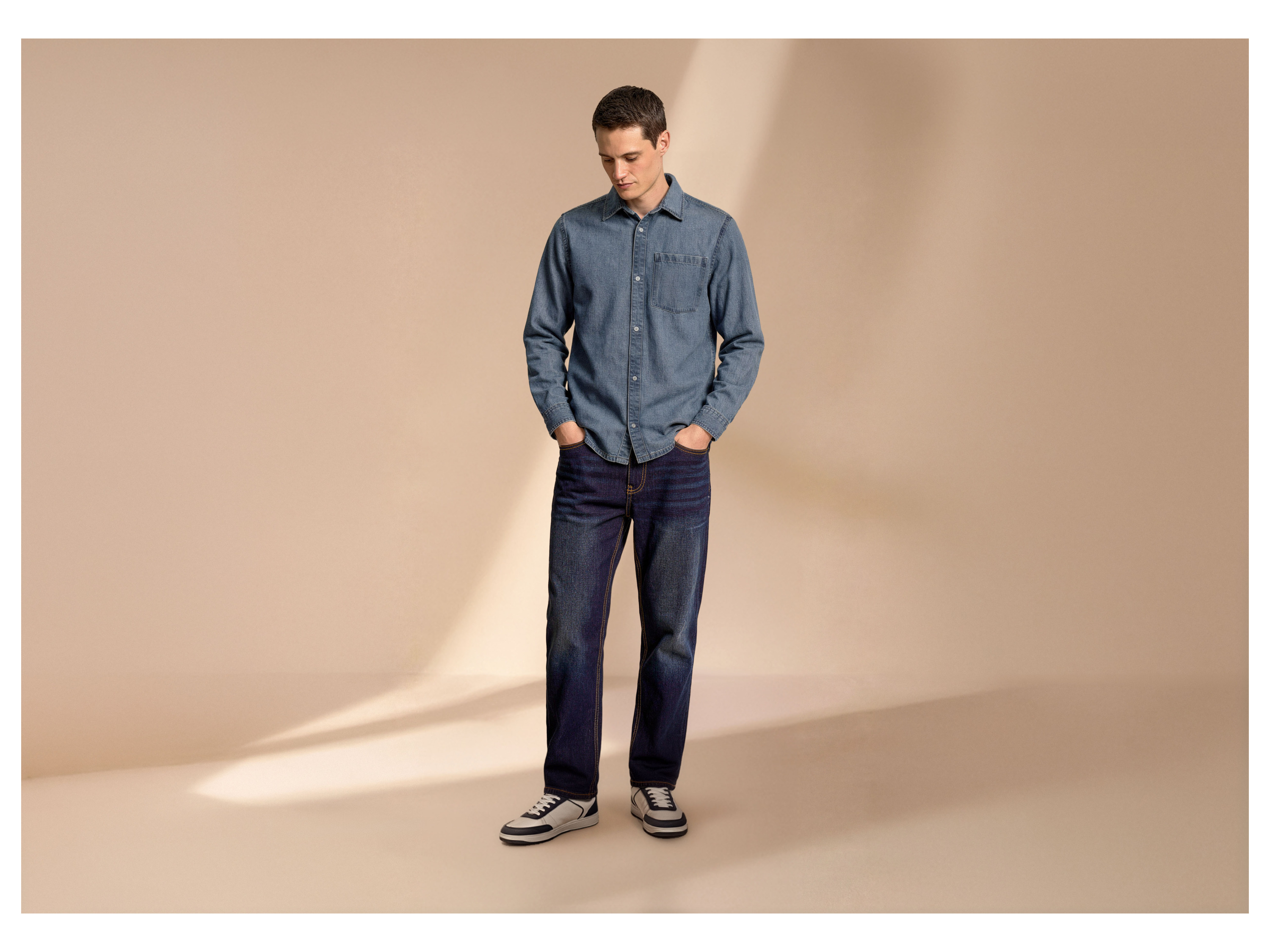 ESMARA MEN Herren Jeanshemd (XL (56/58)) – Bild 4 von 4
